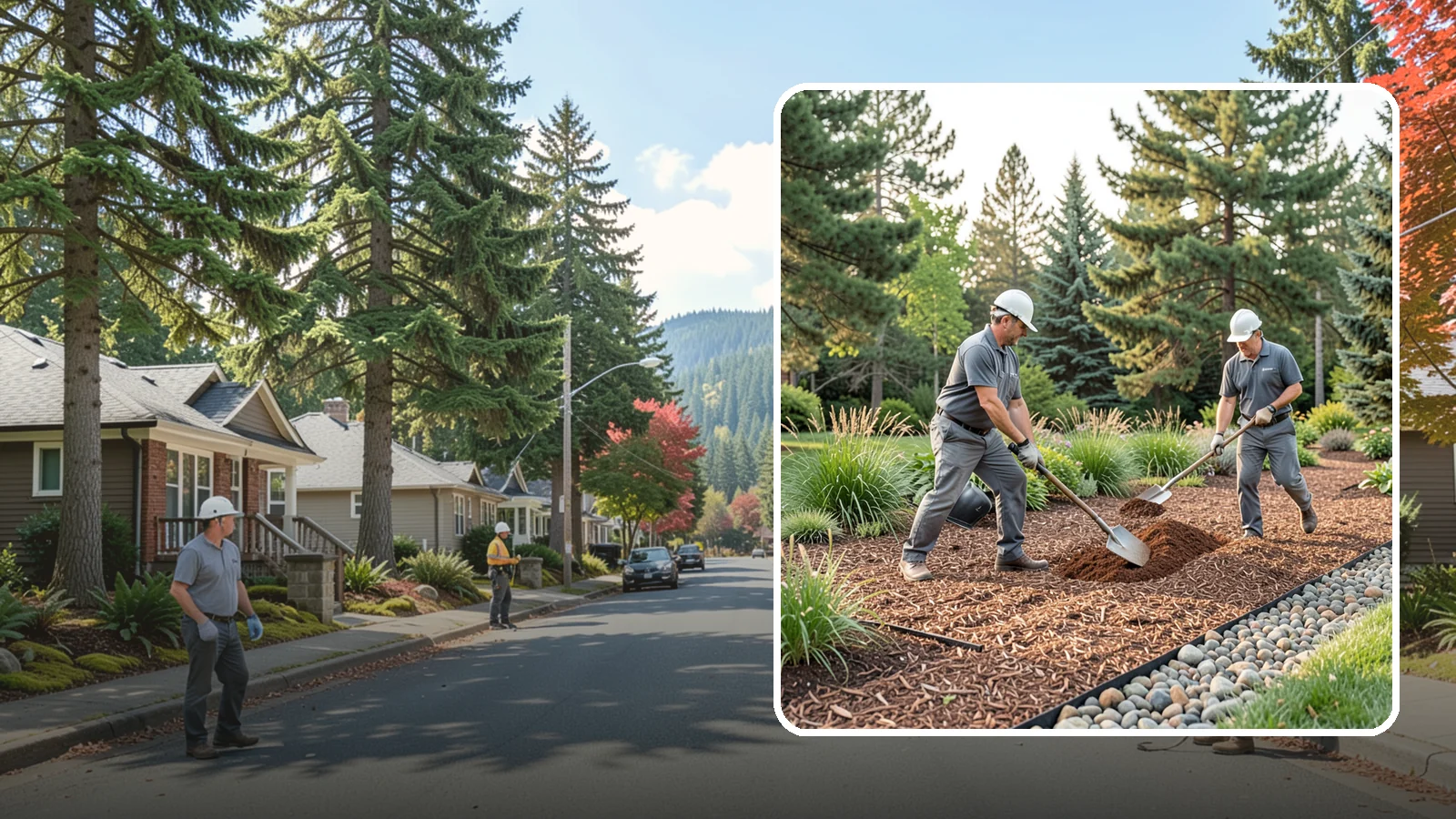 Mulch Refresh in Hunts Point, King County, WA - A fresh top layer of organic mulch to restore depth and color mid-season.