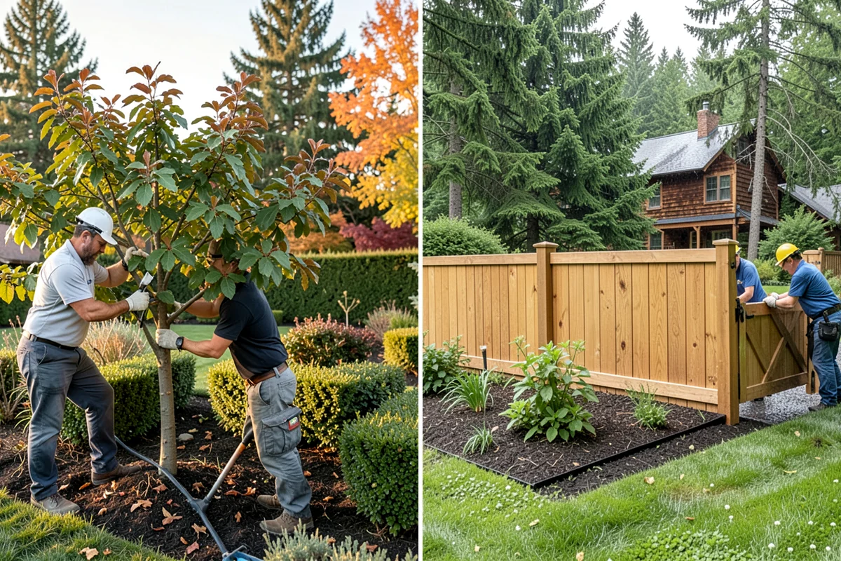 Mulch Refresh in Kenmore, King County, WA - Clear leaves, twigs, and surface debris from the beds