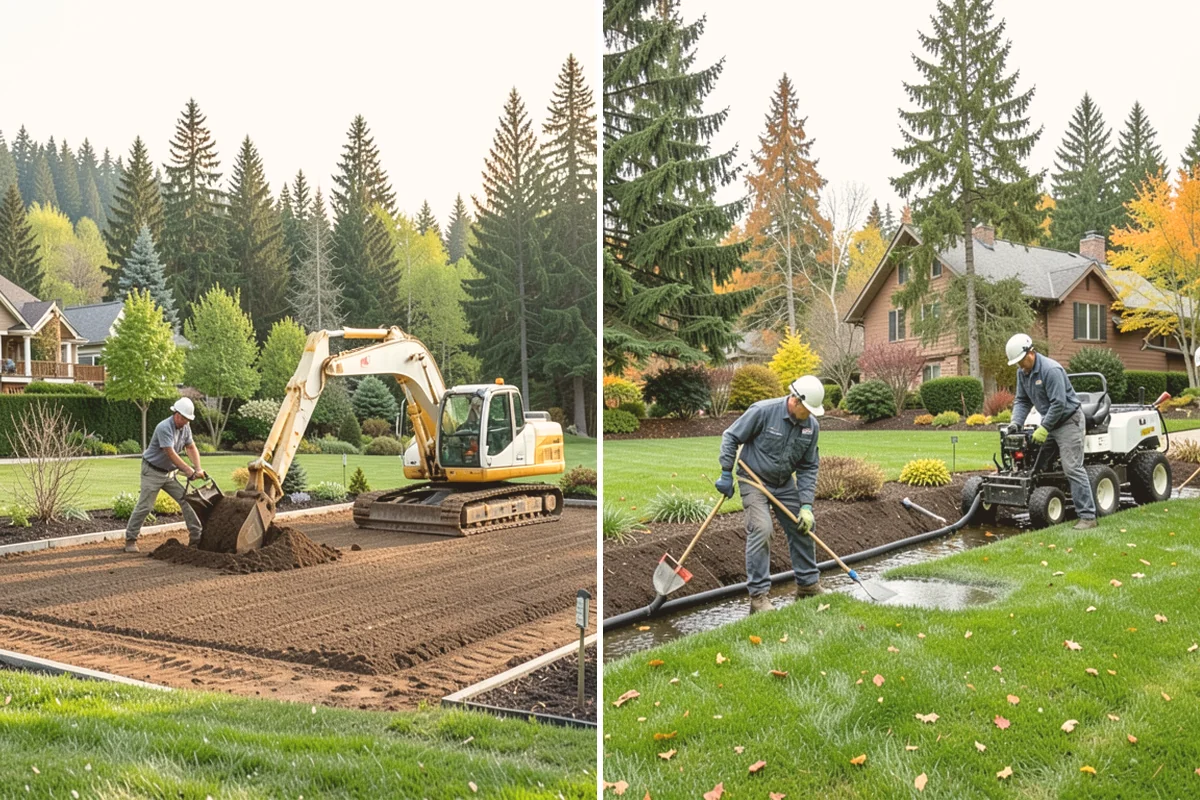Mulch Refresh in Kirkland, King County, WA - Clear leaves, twigs, and surface debris from the beds