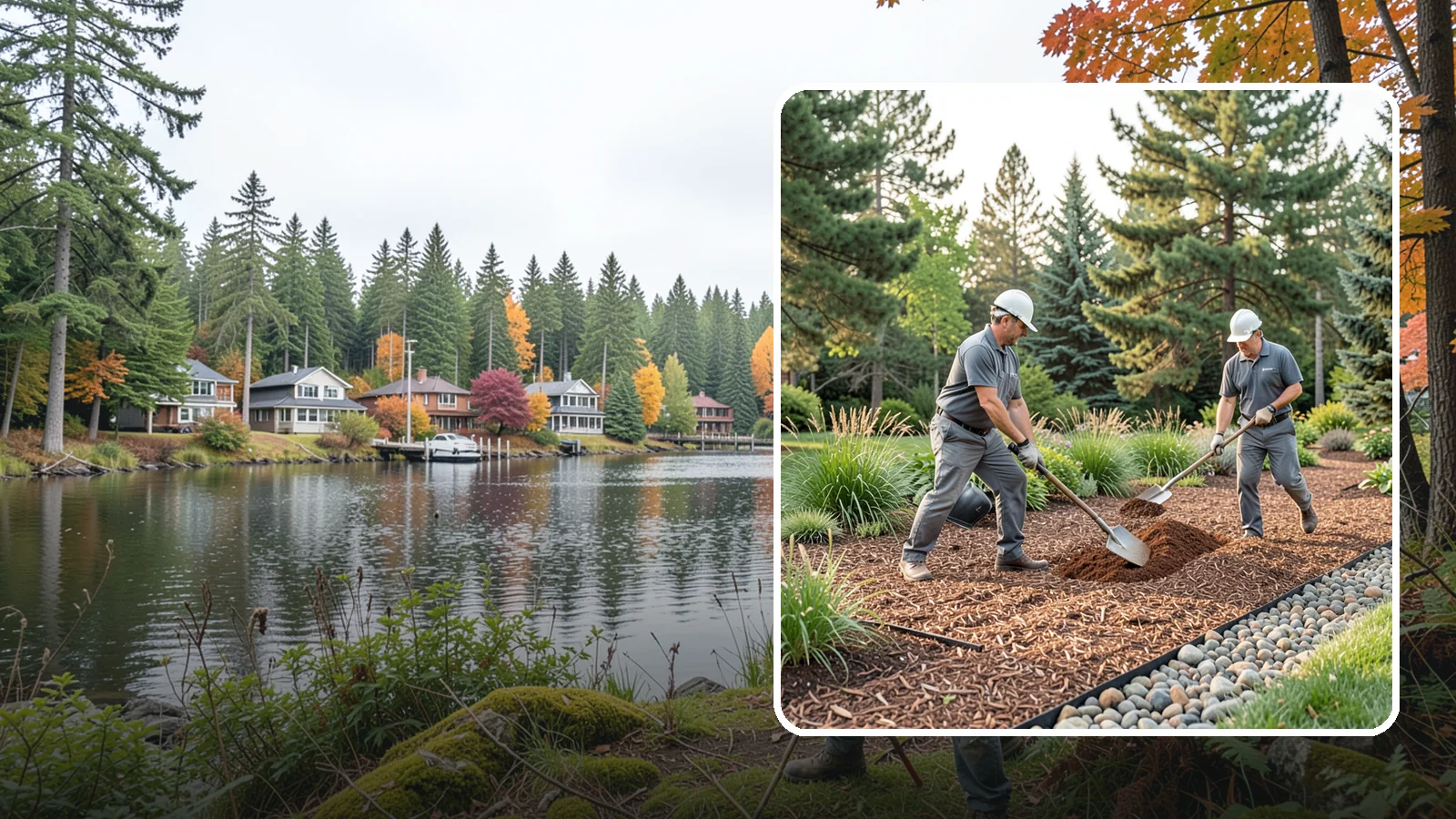 Mulch Refresh in La Conner, Skagit County, WA - A fresh top layer of organic mulch to restore depth and color mid-season.