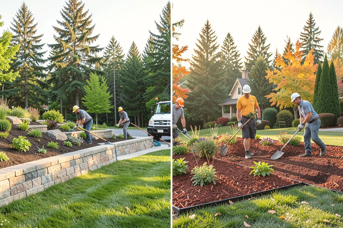 Mulch Refresh in Lake Stevens, Snohomish County, WA - Clear leaves, twigs, and surface debris from the beds