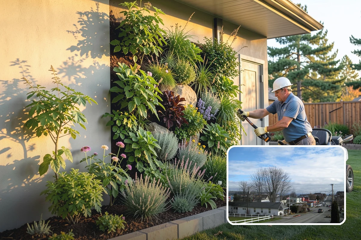 Mulch Refresh in Langley, Island County, WA - Renews a dark, uniform look across settled beds