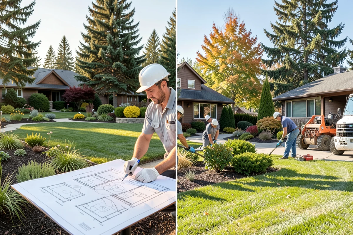 Mulch Refresh in Maple Valley, King County, WA - Clear leaves, twigs, and surface debris from the beds
