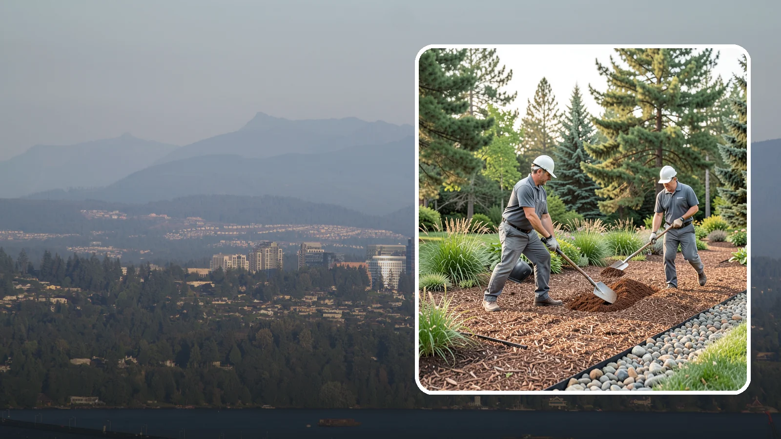 Mulch Refresh in Medina, King County, WA - A fresh top layer of organic mulch to restore depth and color mid-season.