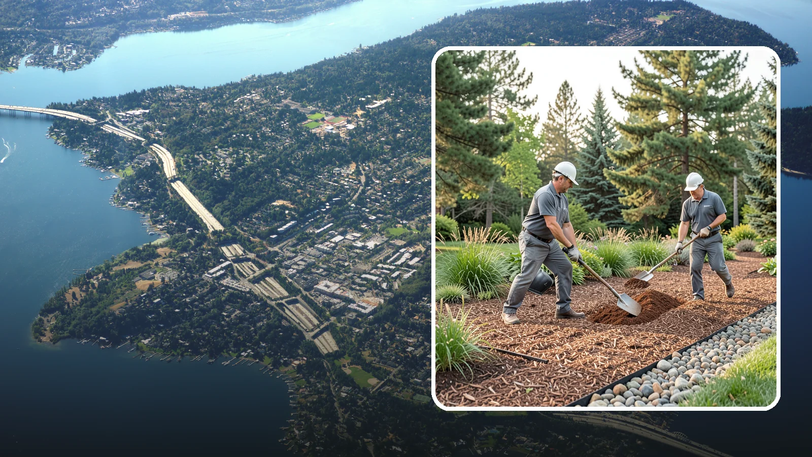 Mulch Refresh in Mercer Island, King County, WA - A fresh top layer of organic mulch to restore depth and color mid-season.