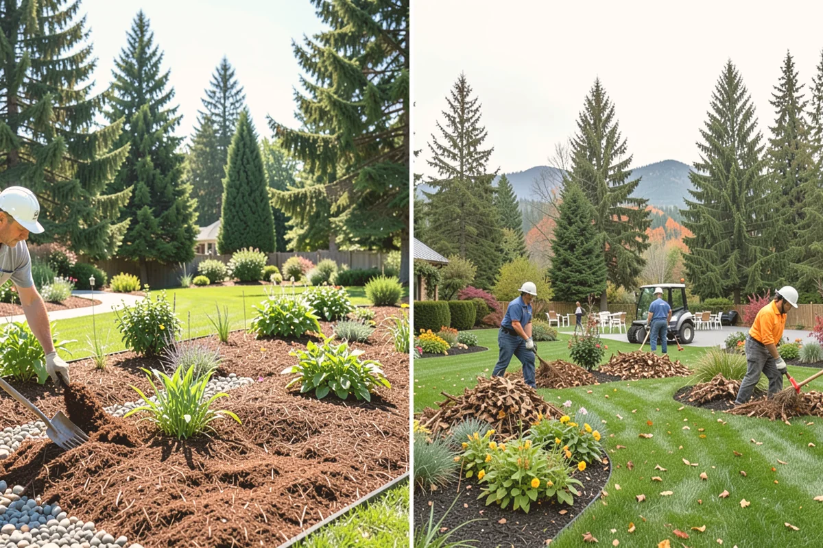 Mulch Refresh in Mount Vernon, Skagit County, WA - Clear leaves, twigs, and surface debris from the beds