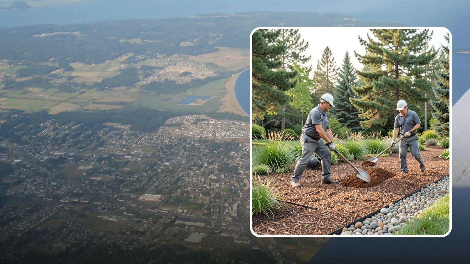 Mulch Refresh in Oak Harbor, Island County, WA - A fresh top layer of organic mulch to restore depth and color mid-season.