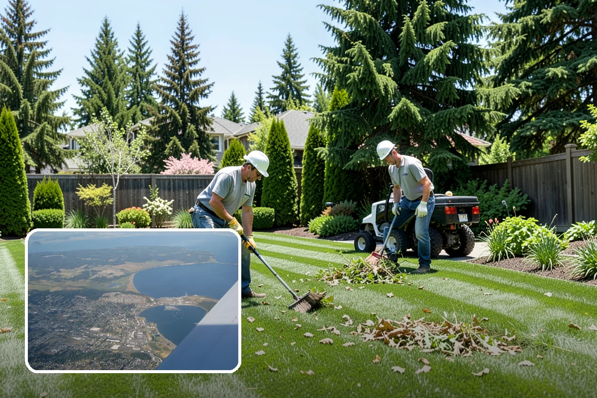 Mulch Refresh in Oak Harbor, Island County, WA - Renews a dark, uniform look across settled beds
