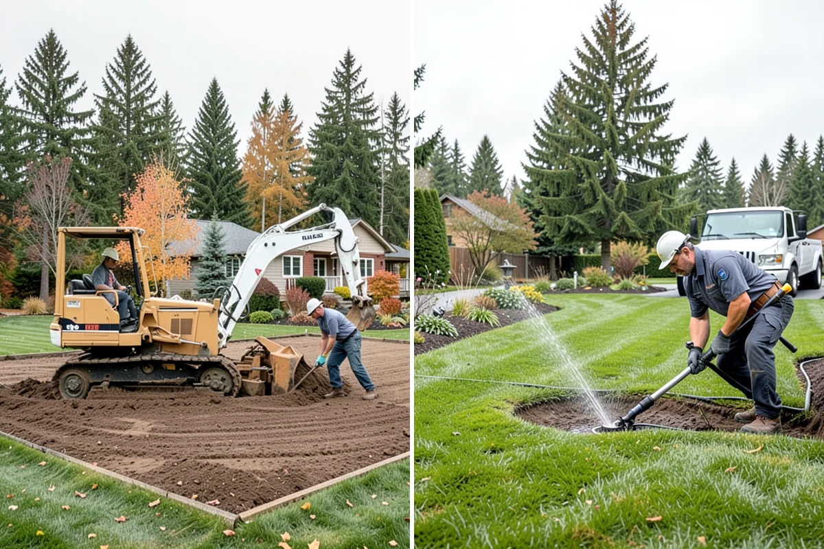 Mulch Refresh in Pacific, King County, WA - Clear leaves, twigs, and surface debris from the beds