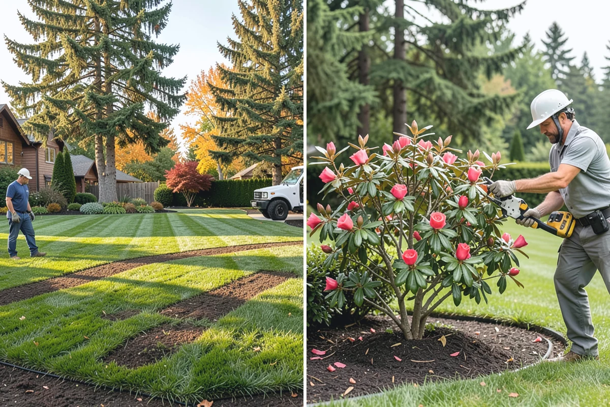 Mulch Refresh in Renton, King County, WA - Clear leaves, twigs, and surface debris from the beds