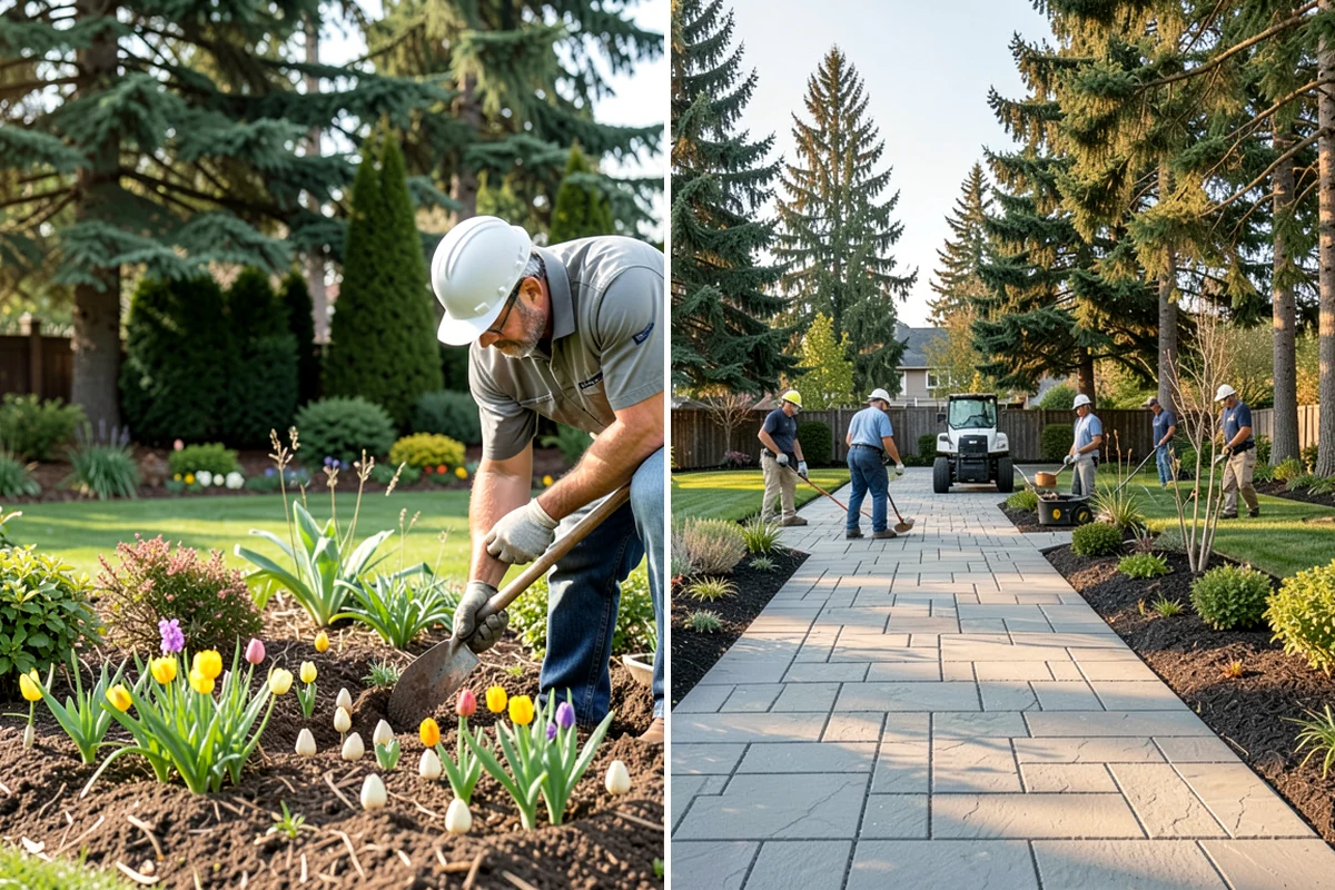 Mulch Refresh in Seattle, King County, WA - Clear leaves, twigs, and surface debris from the beds