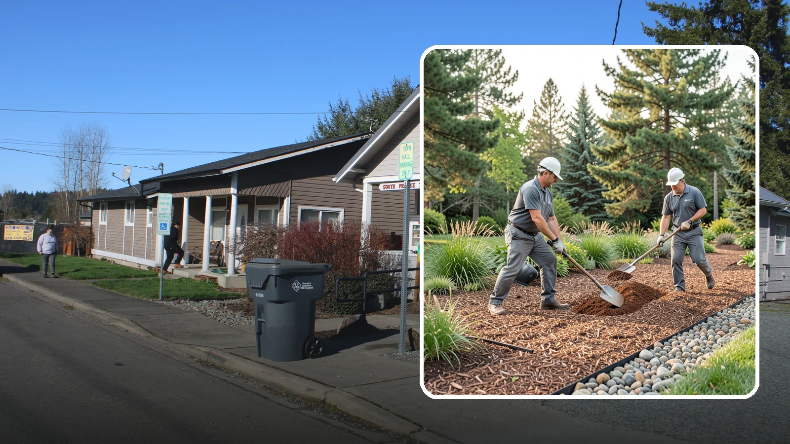 Mulch Refresh in South Prairie, Pierce County, WA - A fresh top layer of organic mulch to restore depth and color mid-season.