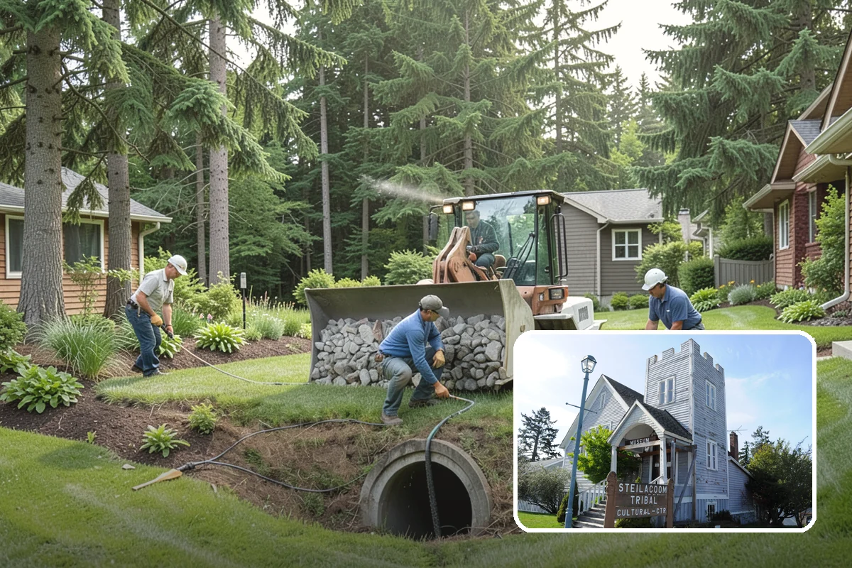 Mulch Refresh in Steilacoom, Pierce County, WA - Renews a dark, uniform look across settled beds