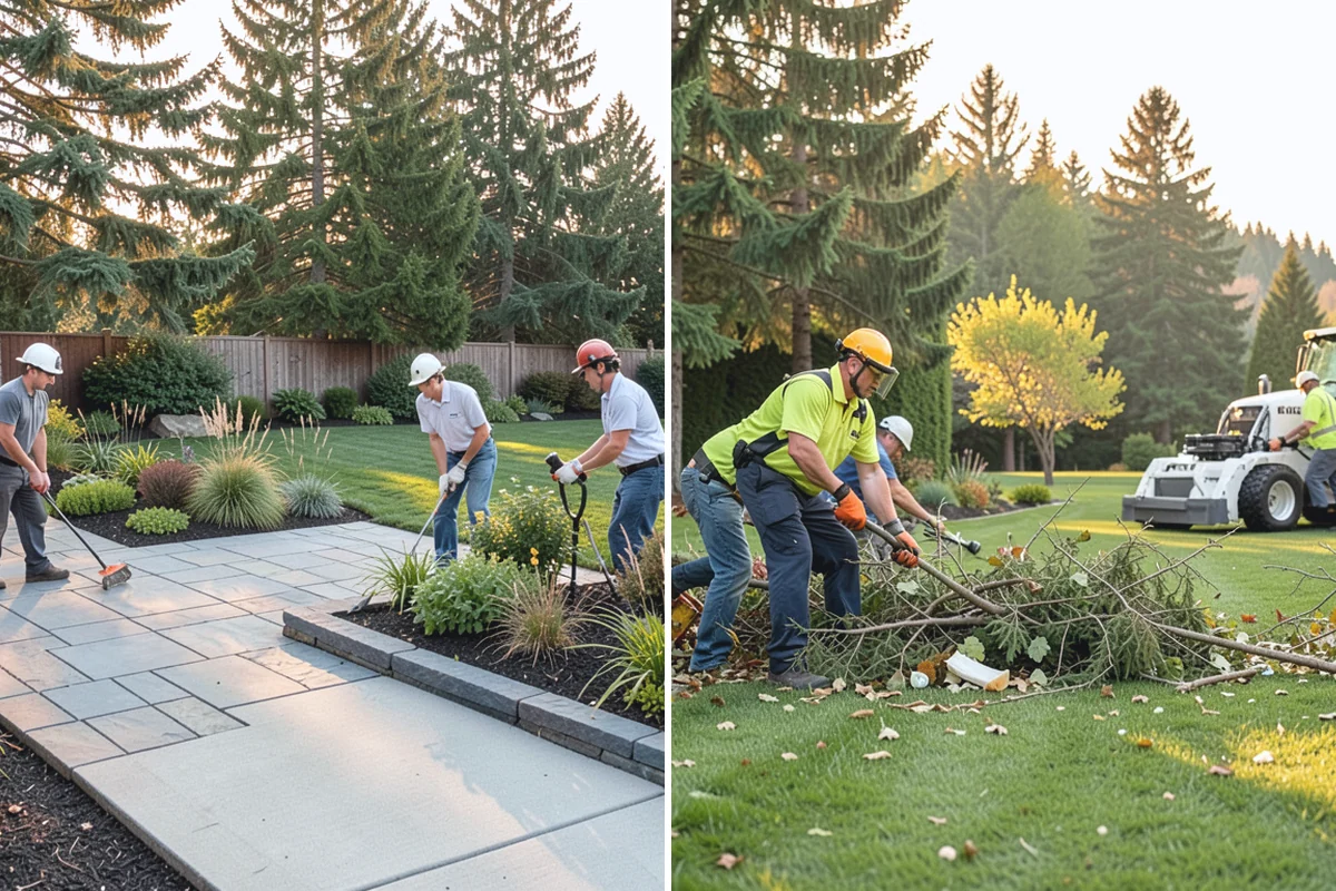 Mulch Refresh in Sumner, Pierce County, WA - Clear leaves, twigs, and surface debris from the beds