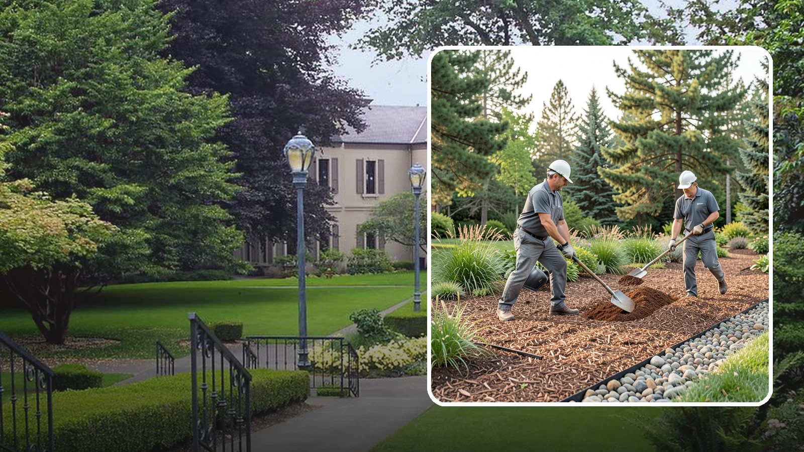 Mulch Refresh in Woodinville, King County, WA - A fresh top layer of organic mulch to restore depth and color mid-season.