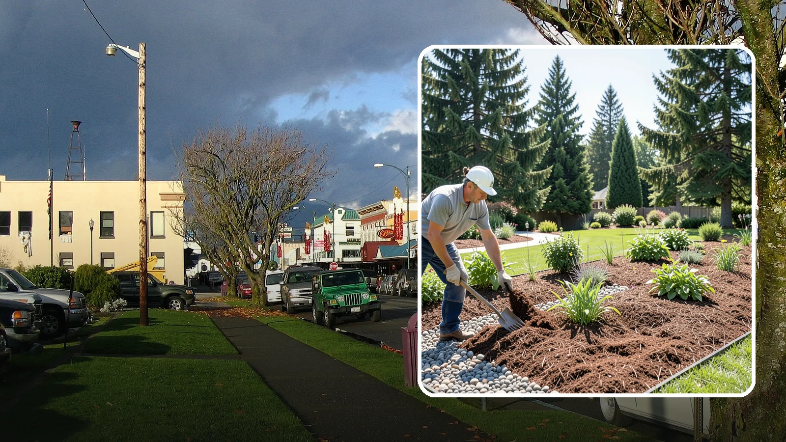 Mulch Replacement in Arlington, Snohomish County, WA - Full removal and reinstall of organic mulch to rebuild healthy, moisture-balanced beds.