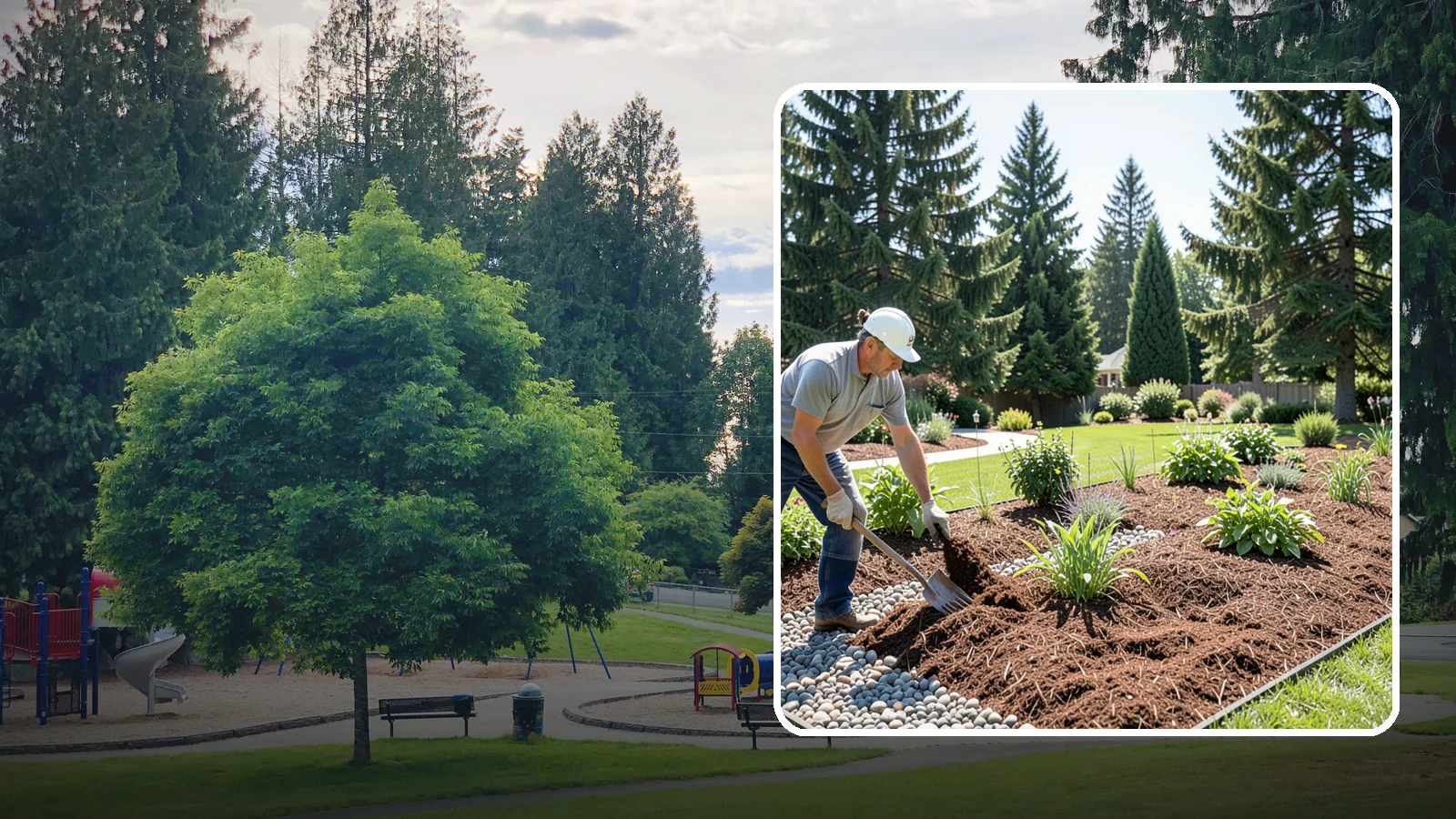 Mulch Replacement in Bonney Lake, Pierce County, WA - Full removal and reinstall of organic mulch to rebuild healthy, moisture-balanced beds.