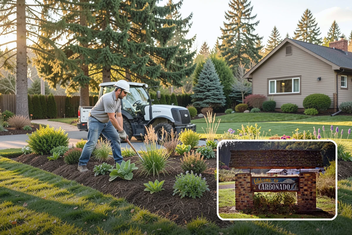 Mulch Replacement in Carbonado, Pierce County, WA - Rebuilds soil structure as the fresh organic layer decomposes