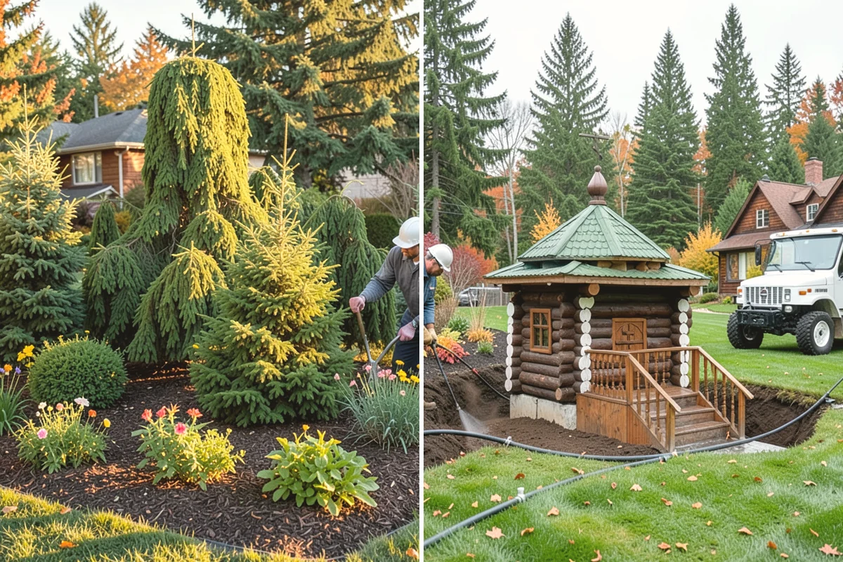 Mulch Replacement in Covington, King County, WA - Excavate and haul the fully decomposed old mulch