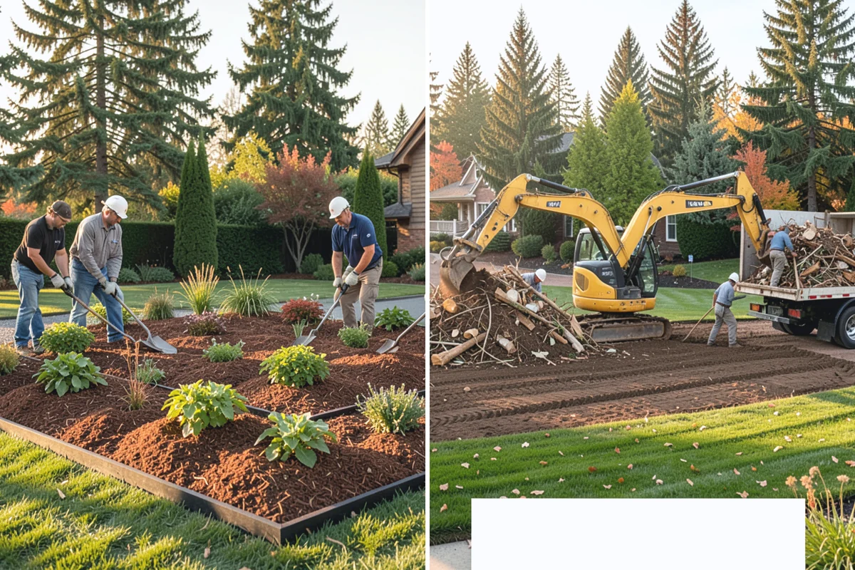 Mulch Replacement in Des Moines, King County, WA - Excavate and haul the fully decomposed old mulch