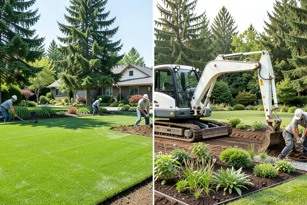 Mulch Replacement in Federal Way, King County, WA - Excavate and haul the fully decomposed old mulch