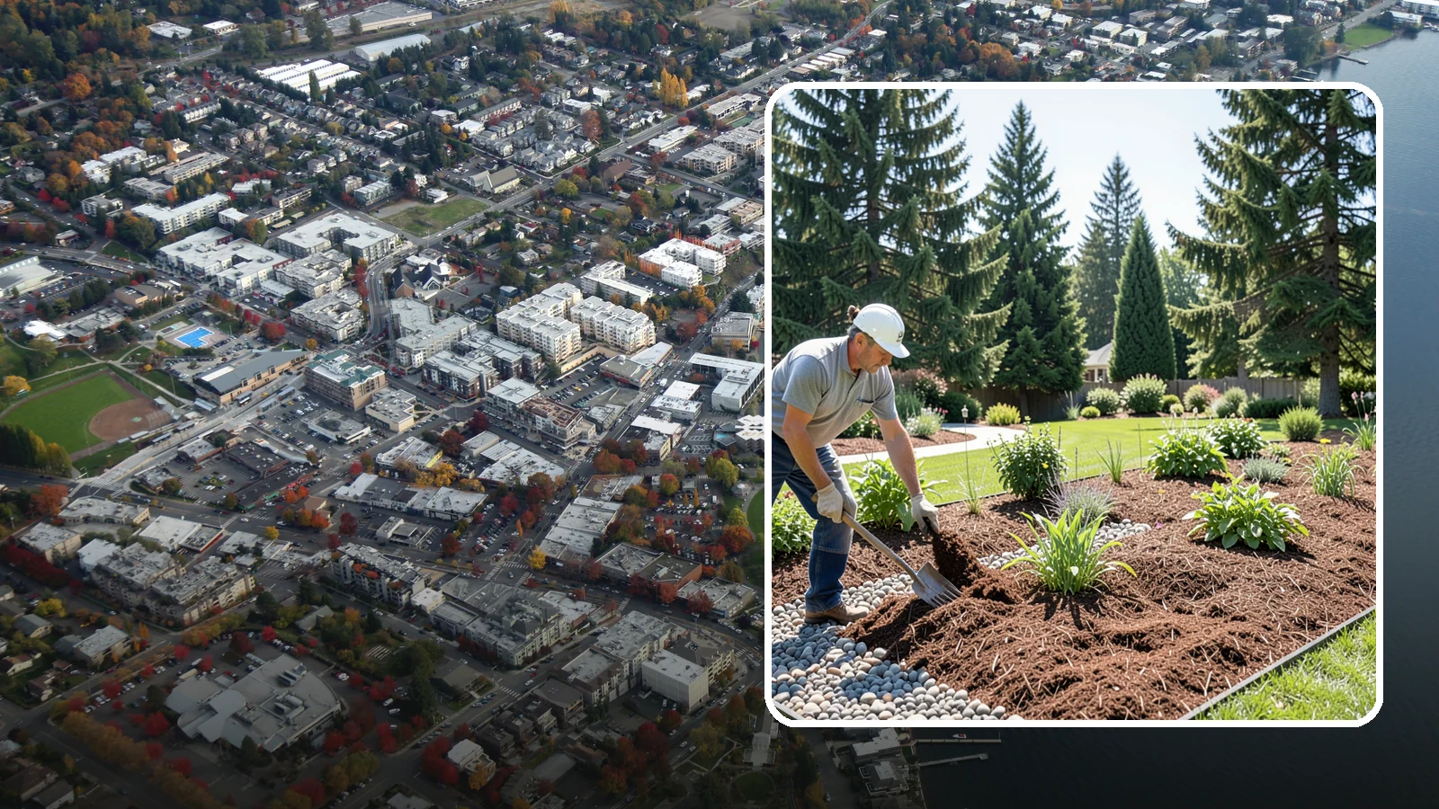 Mulch Replacement in Kirkland, King County, WA - Full removal and reinstall of organic mulch to rebuild healthy, moisture-balanced beds.