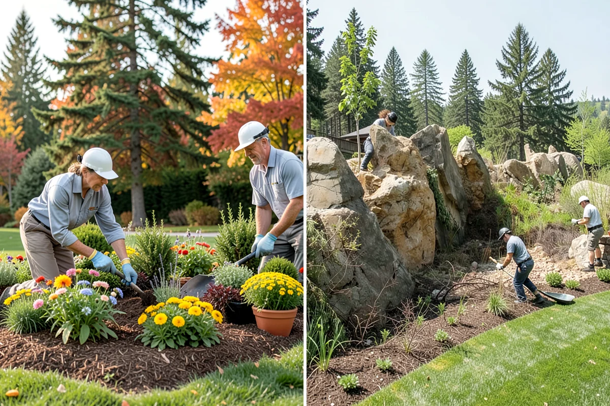Mulch Replacement in Lake Forest Park, King County, WA - Excavate and haul the fully decomposed old mulch