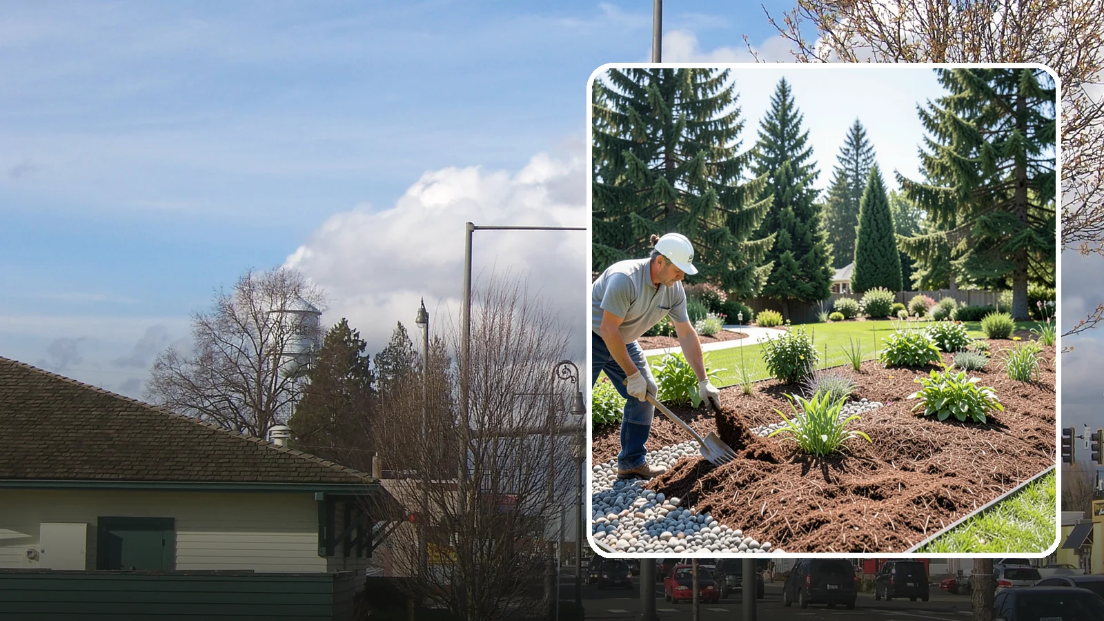 Mulch Replacement in Marysville, Snohomish County, WA - Full removal and reinstall of organic mulch to rebuild healthy, moisture-balanced beds.