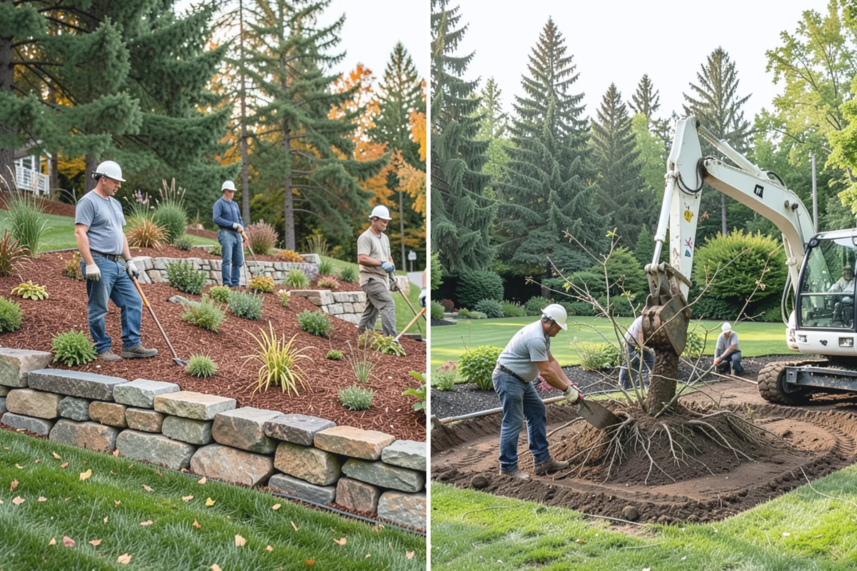 Mulch Replacement in Medina, King County, WA - Excavate and haul the fully decomposed old mulch