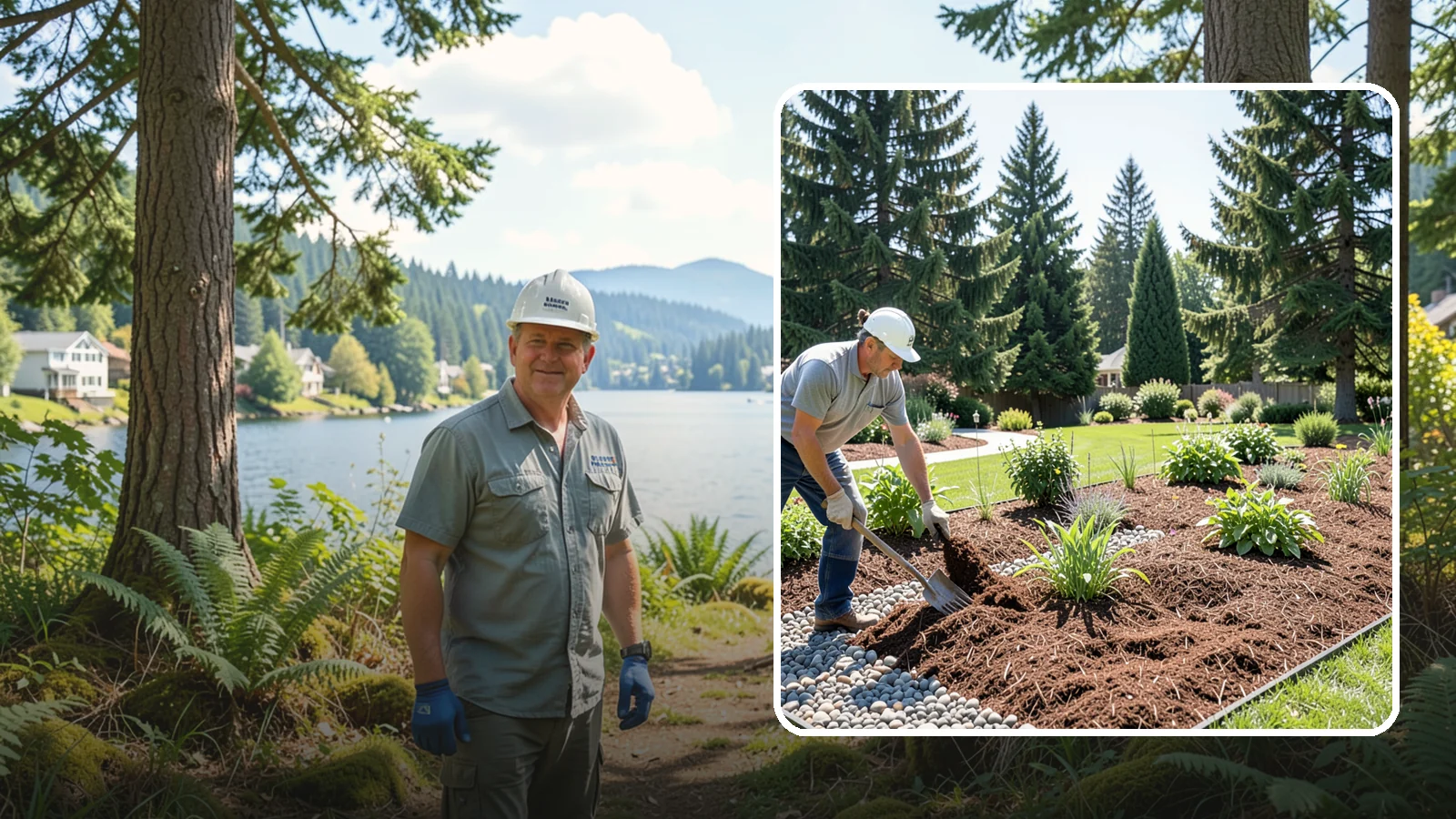 Mulch Replacement in Milton, King County, WA - Full removal and reinstall of organic mulch to rebuild healthy, moisture-balanced beds.