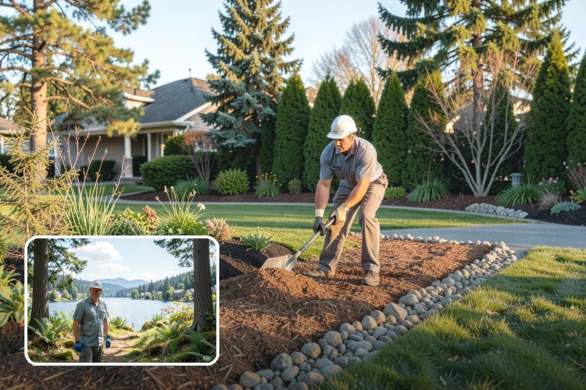 Mulch Replacement in Milton, King County, WA - Rebuilds soil structure as the fresh organic layer decomposes