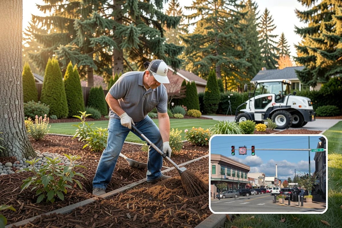 Mulch Replacement in Monroe, Snohomish County, WA - Rebuilds soil structure as the fresh organic layer decomposes