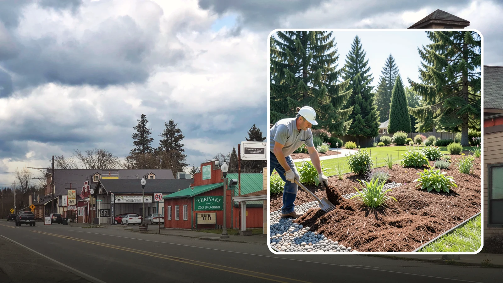Mulch Replacement in Roy, Pierce County, WA - Full removal and reinstall of organic mulch to rebuild healthy, moisture-balanced beds.