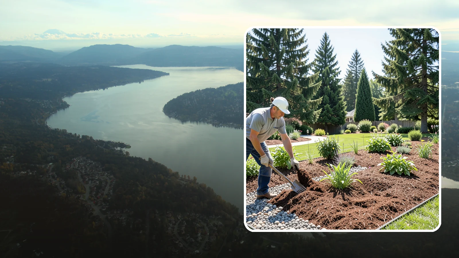 Mulch Replacement in Sammamish, King County, WA - Full removal and reinstall of organic mulch to rebuild healthy, moisture-balanced beds.