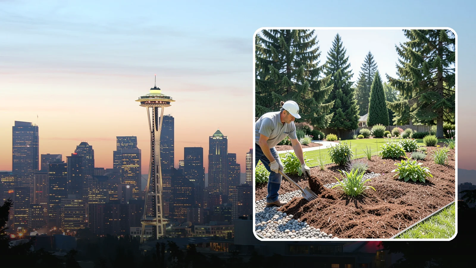 Mulch Replacement in Seattle, King County, WA - Full removal and reinstall of organic mulch to rebuild healthy, moisture-balanced beds.