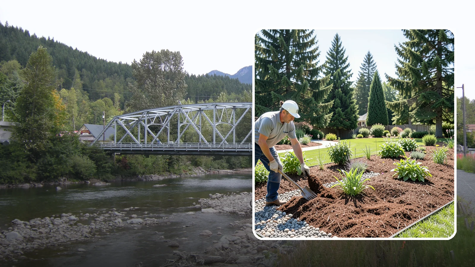 Mulch Replacement in Skykomish, King County, WA - Full removal and reinstall of organic mulch to rebuild healthy, moisture-balanced beds.
