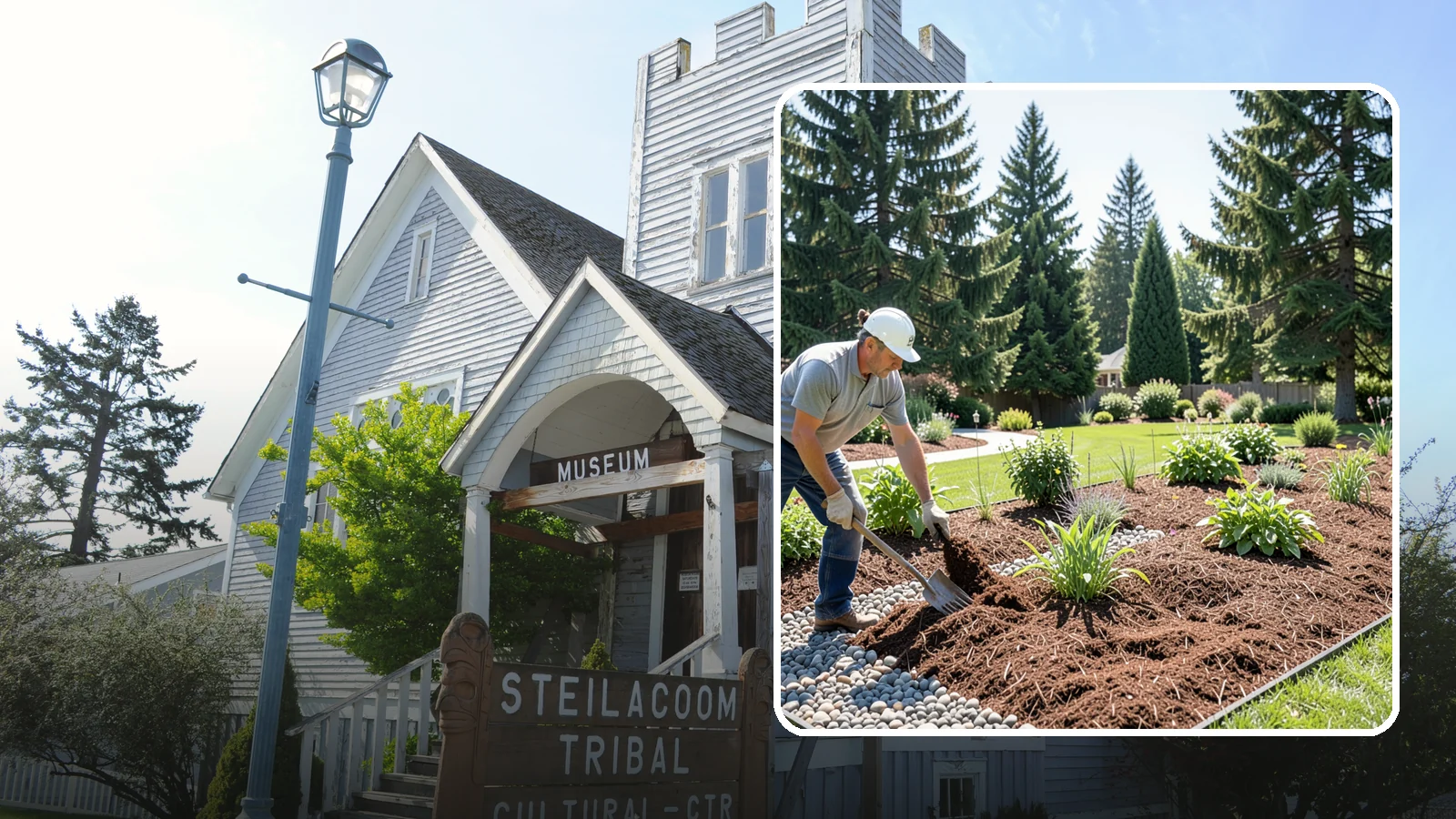 Mulch Replacement in Steilacoom, Pierce County, WA - Full removal and reinstall of organic mulch to rebuild healthy, moisture-balanced beds.