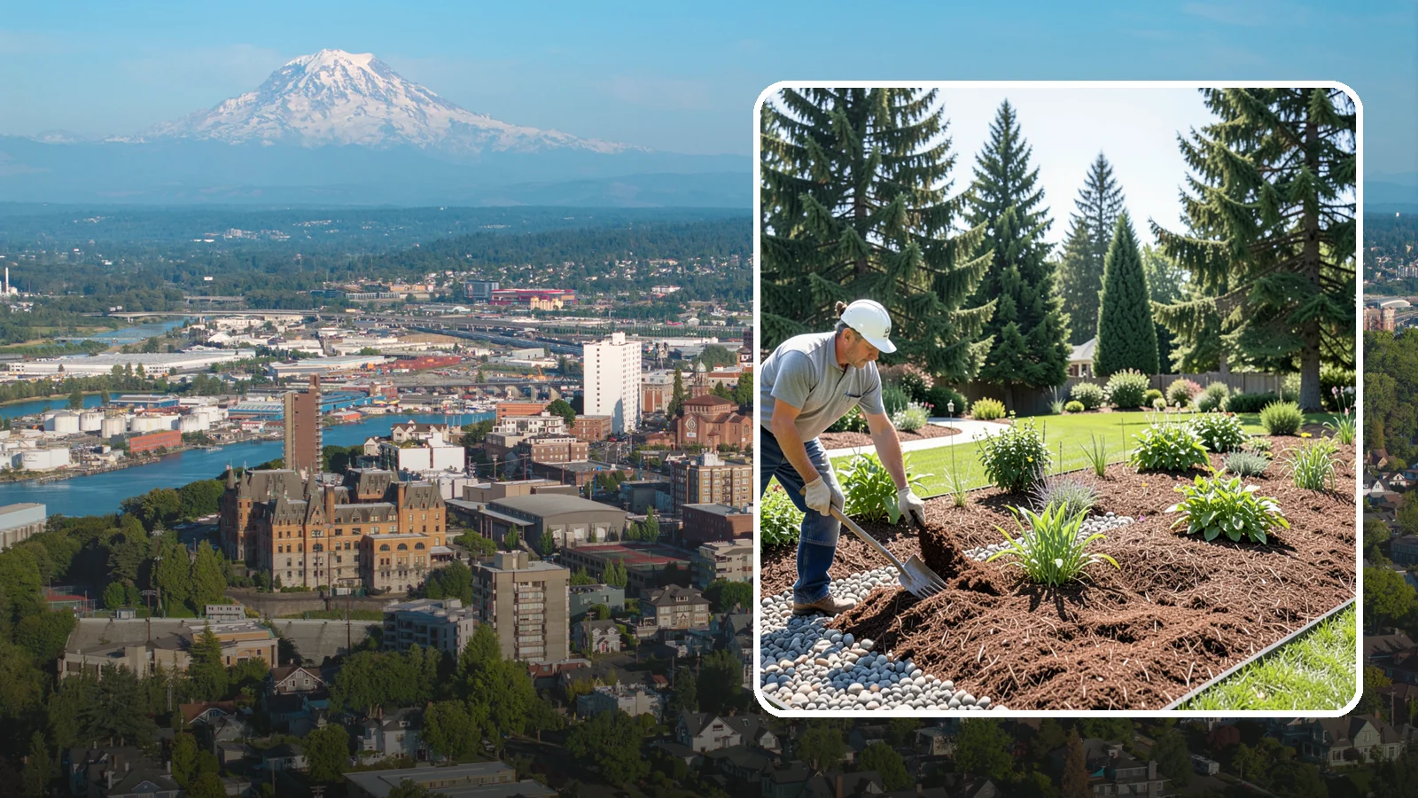 Mulch Replacement in Tacoma, Pierce County, WA - Full removal and reinstall of organic mulch to rebuild healthy, moisture-balanced beds.