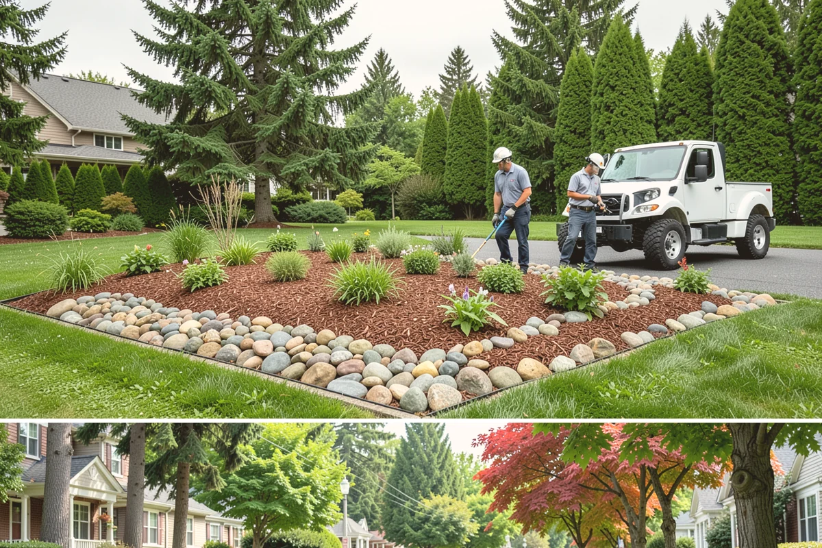 Nandina Pruning in Beaux Arts Village, King County, WA - In the PNW, prune nandina in early spring, thinning canes at staggered heights before the season's new growth fills in.