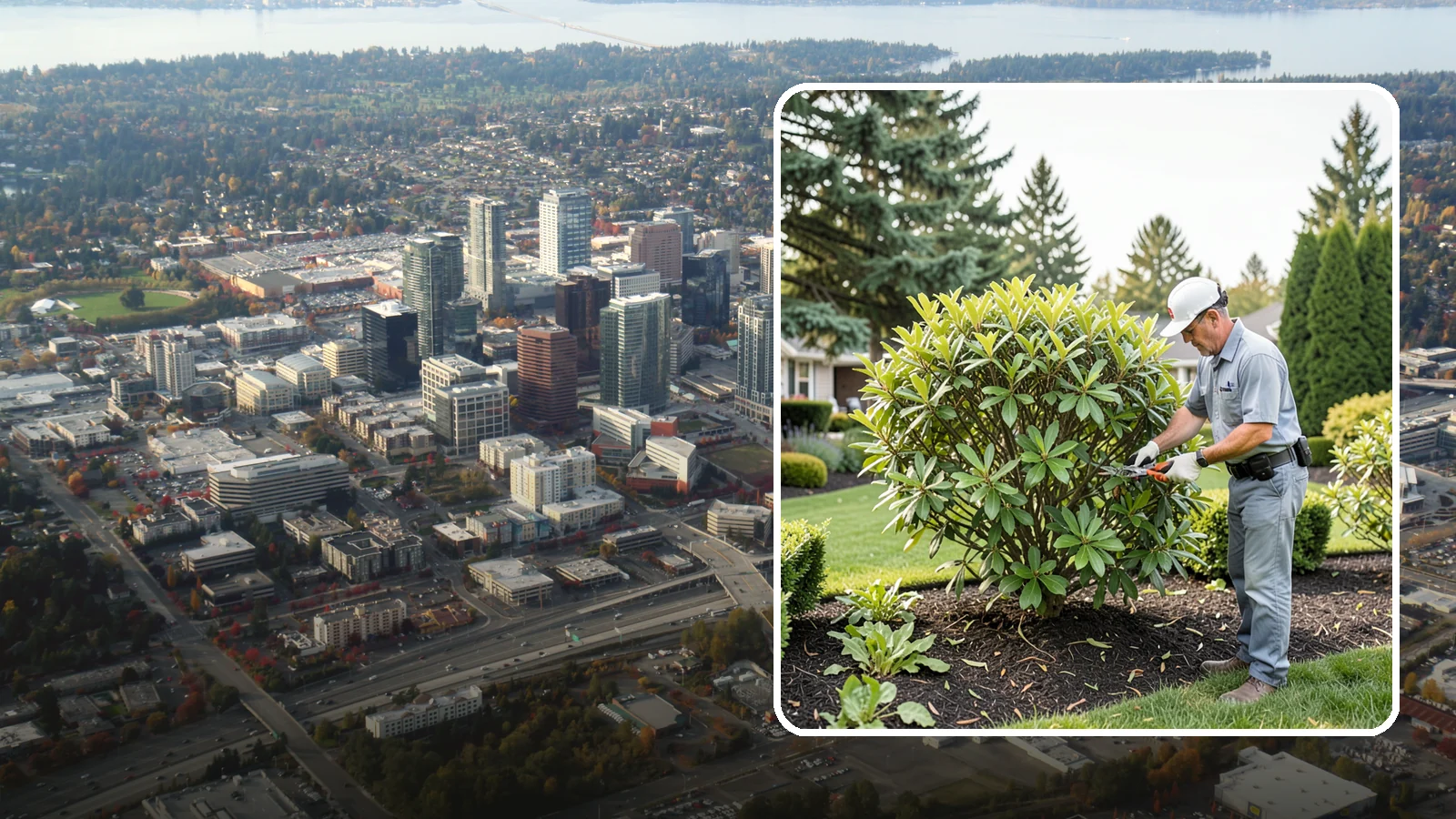 Nandina Pruning in Bellevue, King County, WA - Cane-by-cane thinning of nandina to renew the plant, control height, and maintain its graceful, layered appearance.