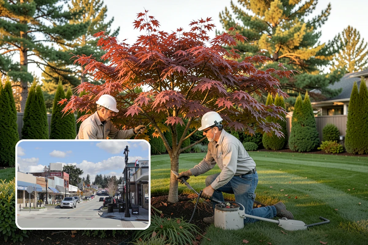Nandina Pruning in Bothell, King County, WA - Preserves the natural layered, tiered form of the plant