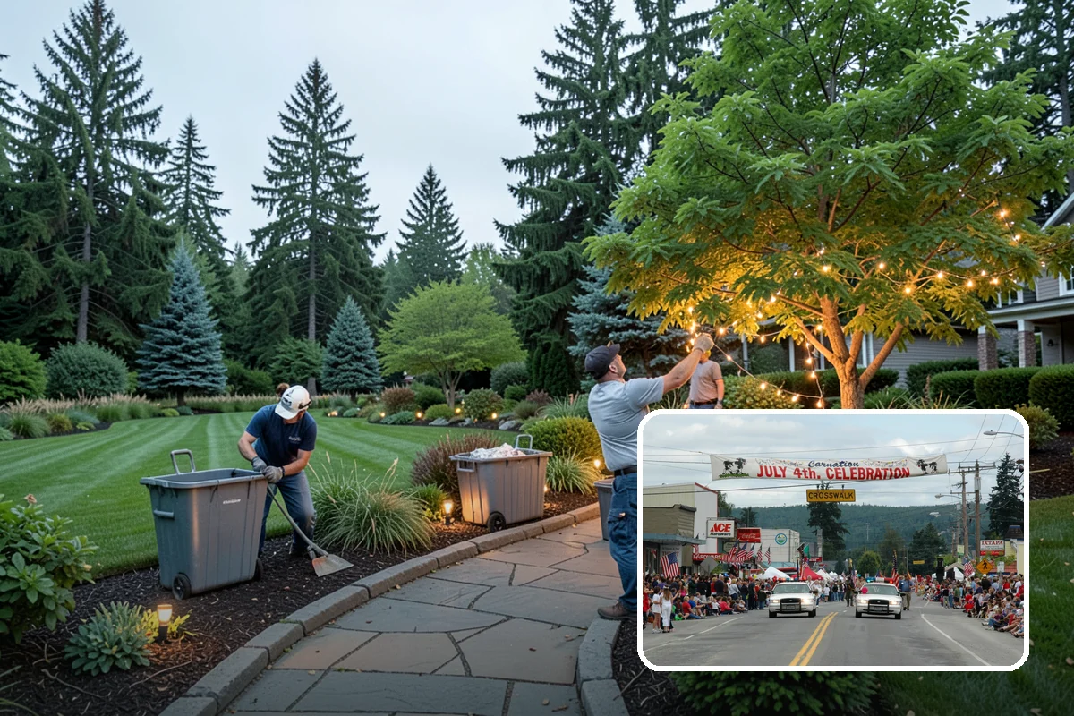 Nandina Pruning in Carnation, King County, WA - Preserves the natural layered, tiered form of the plant