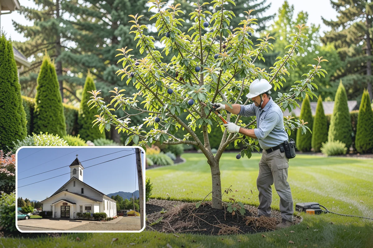 Nandina Pruning in Concrete, Skagit County, WA - Preserves the natural layered, tiered form of the plant
