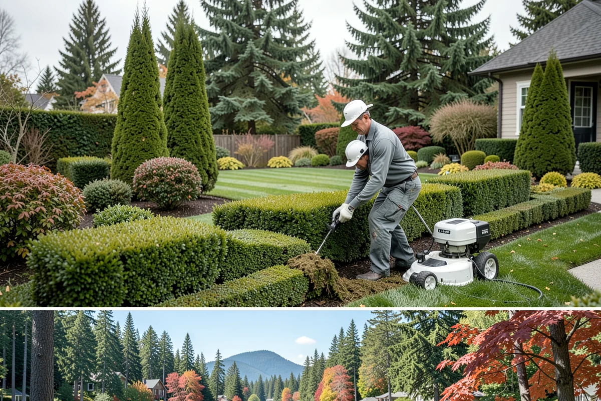 Nandina Pruning in Covington, King County, WA - In the PNW, prune nandina in early spring, thinning canes at staggered heights before the season's new growth fills in.