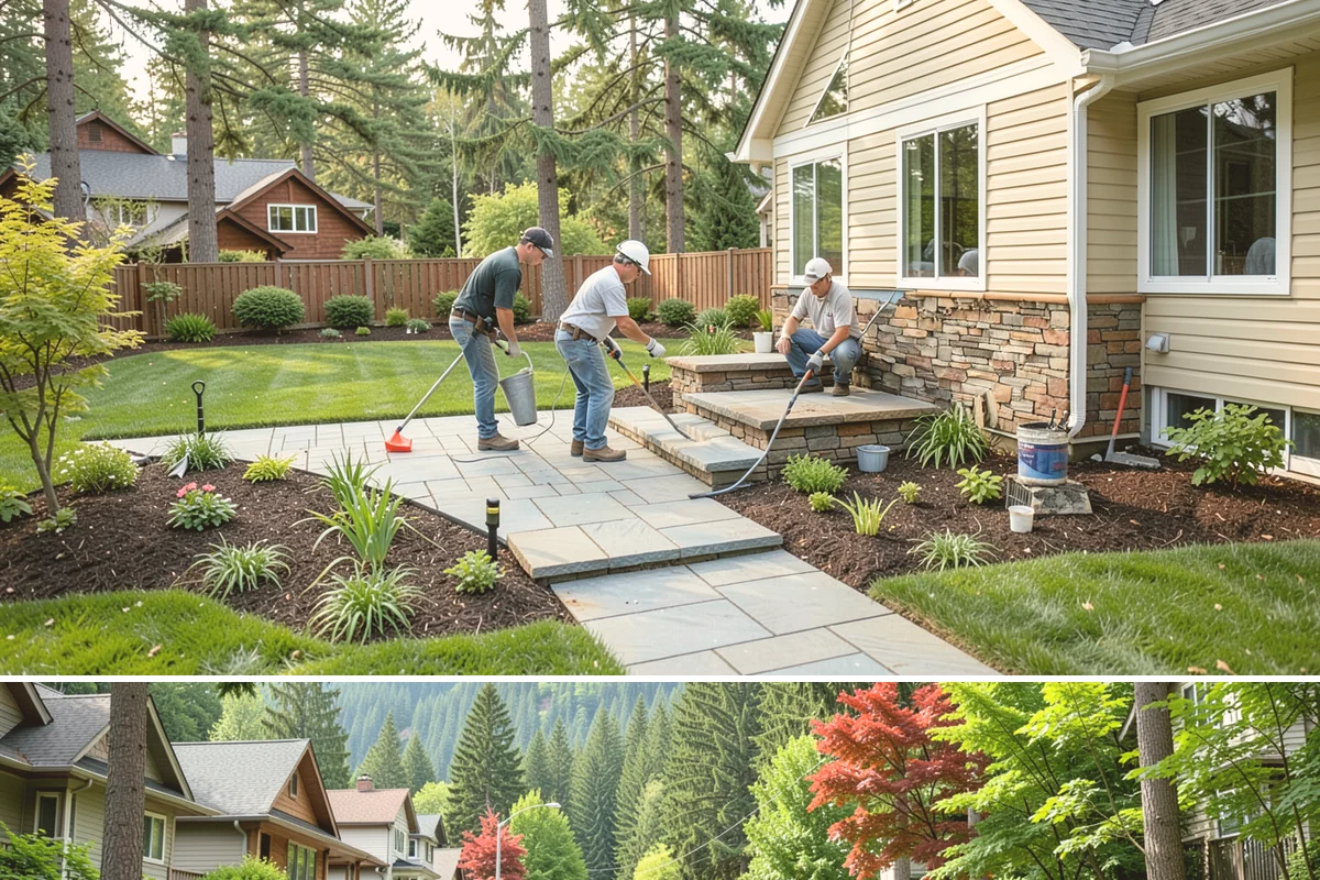 Nandina Pruning in Darrington, Snohomish County, WA - In the PNW, prune nandina in early spring, thinning canes at staggered heights before the season's new growth fills in.
