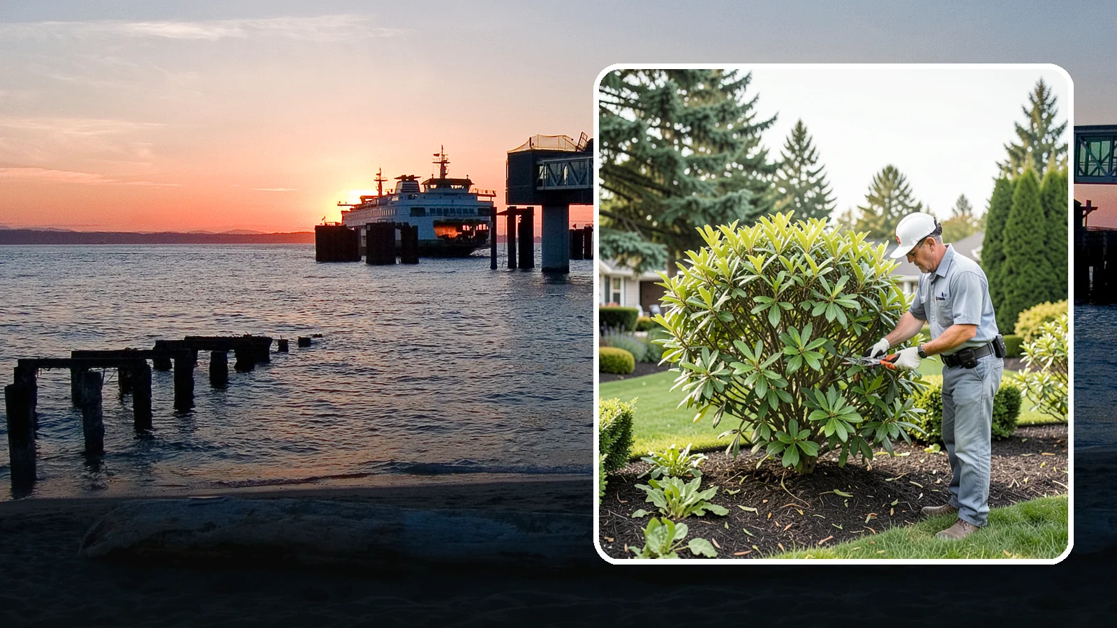Nandina Pruning in Edmonds, Snohomish County, WA - Cane-by-cane thinning of nandina to renew the plant, control height, and maintain its graceful, layered appearance.