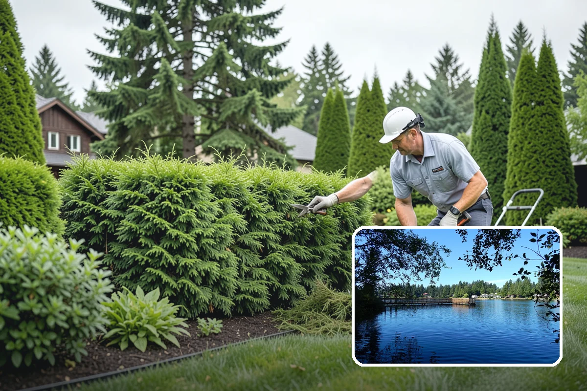 Nandina Pruning in Federal Way, King County, WA - Preserves the natural layered, tiered form of the plant