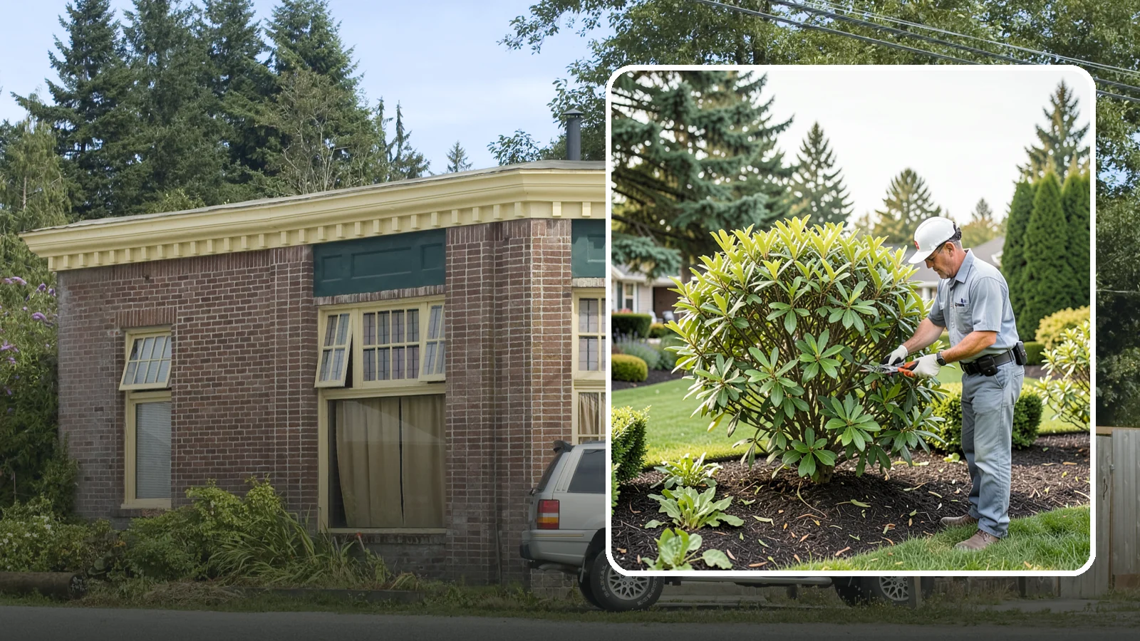 Nandina Pruning in Hamilton, Skagit County, WA - Cane-by-cane thinning of nandina to renew the plant, control height, and maintain its graceful, layered appearance.