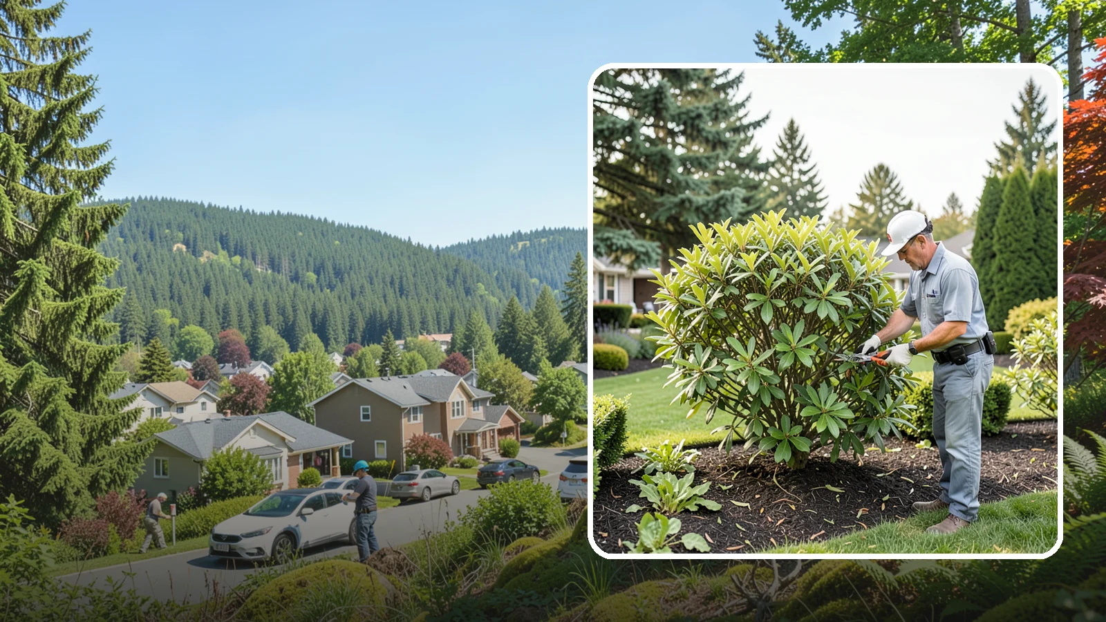 Nandina Pruning in Index, Snohomish County, WA - Cane-by-cane thinning of nandina to renew the plant, control height, and maintain its graceful, layered appearance.