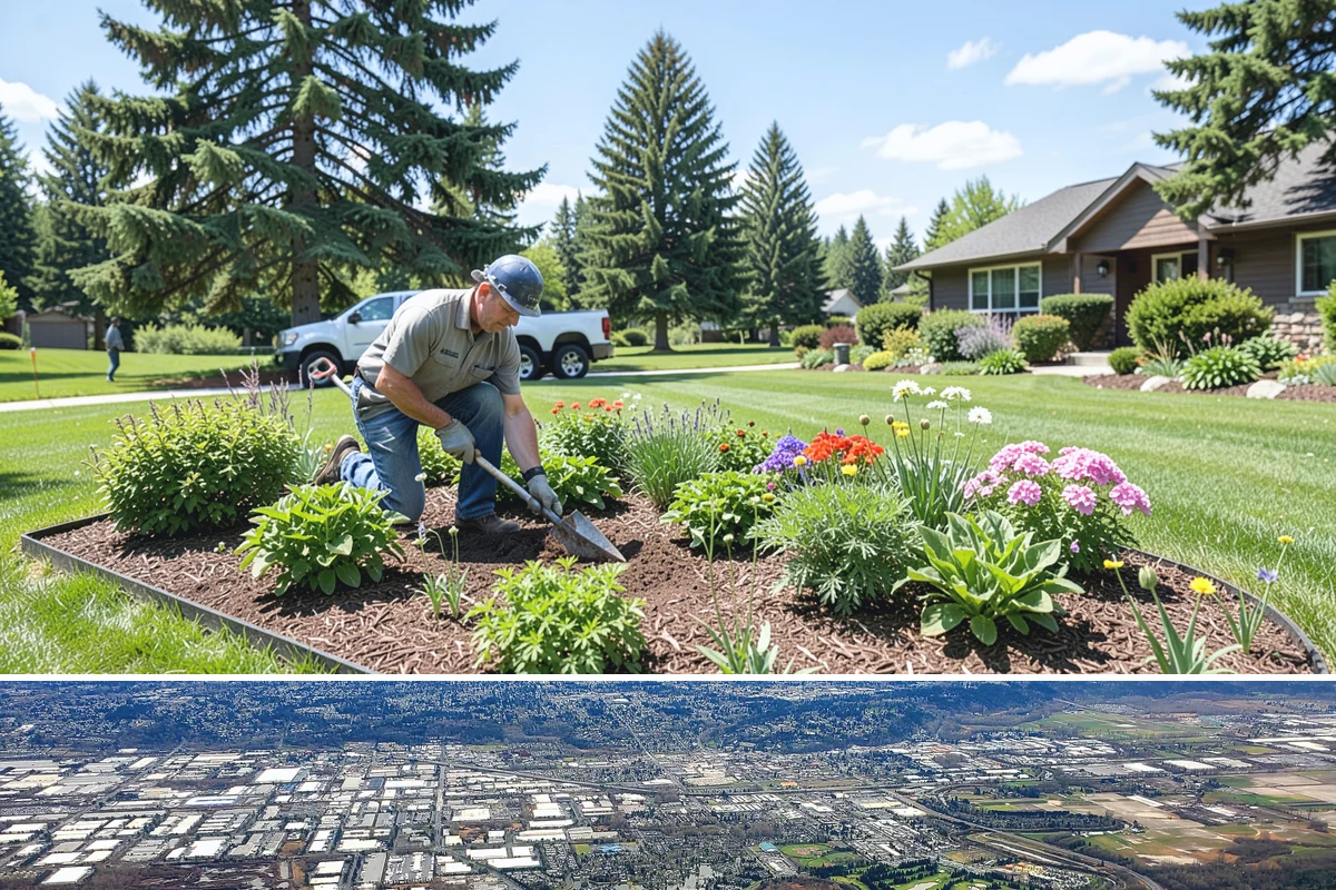 Nandina Pruning in Kent, King County, WA - In the PNW, prune nandina in early spring, thinning canes at staggered heights before the season's new growth fills in.